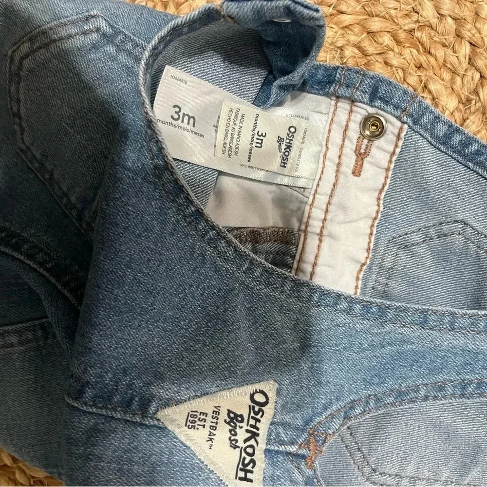 OshKosh B'Gosh baby girls World's Best Overalls, Flowers & Butterflies 3 Months